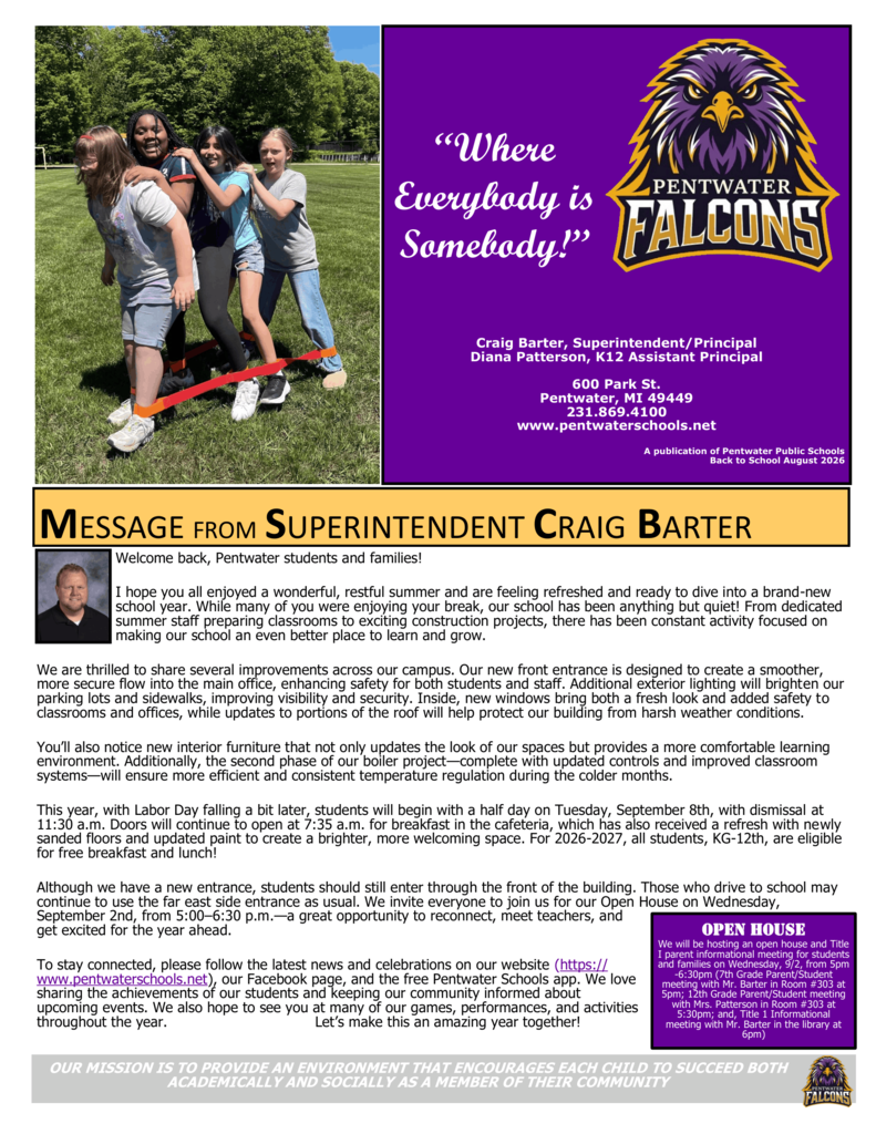 August 2026 Newsletter Page #1