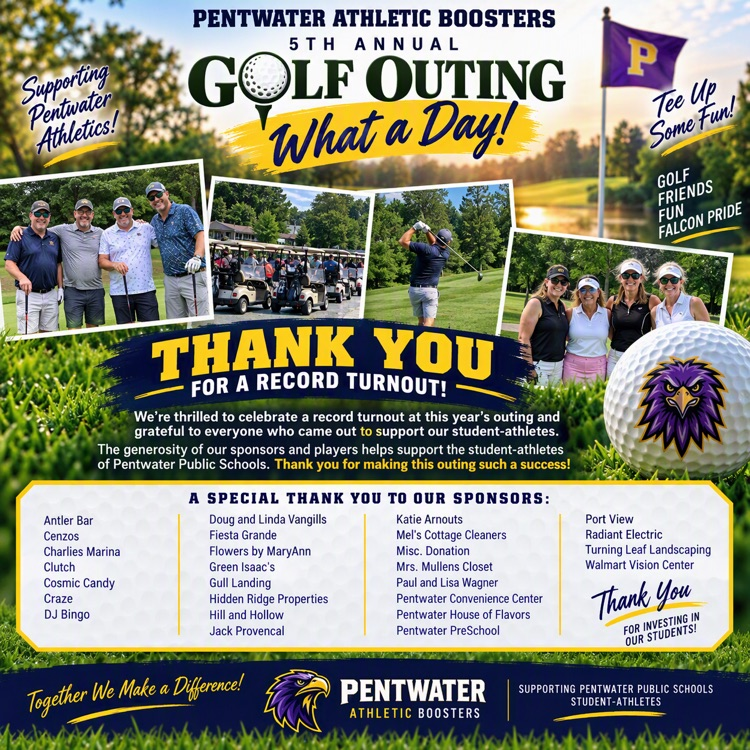 thank you from boosters for the golf outing
