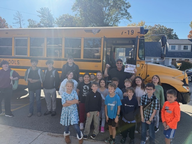 Bus Driver Cal being presented with the Kindness Award!