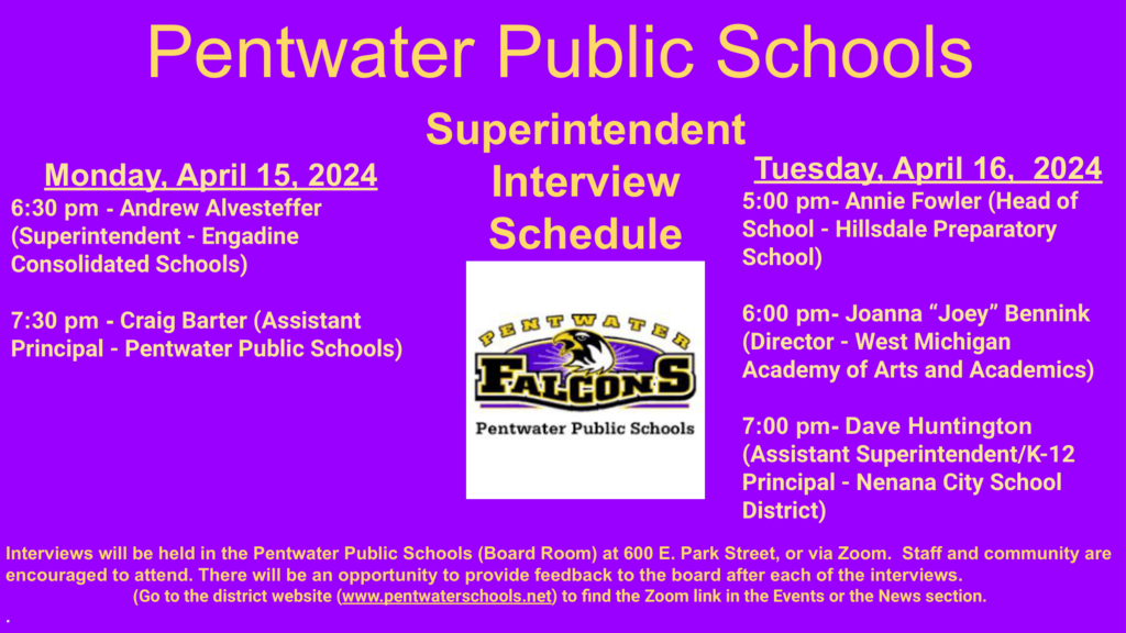 Principal/Superintendent Interview Schedule