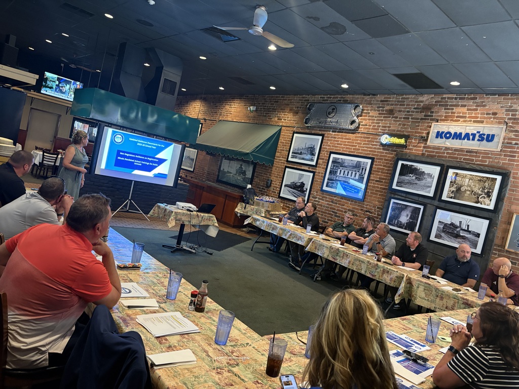 Assistant Superintendent Amy Smith giving updates to Peoria County Superintendents