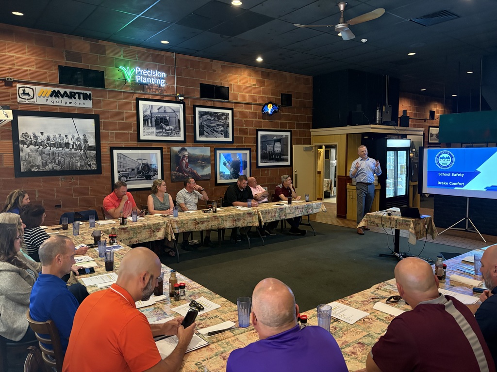 Regional Superintendent George McKenna addressing Peoria County Superintendents 