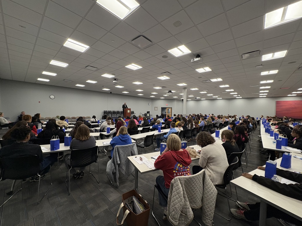 8th graders from Peoria County Schools listening to the Keynote Speaker