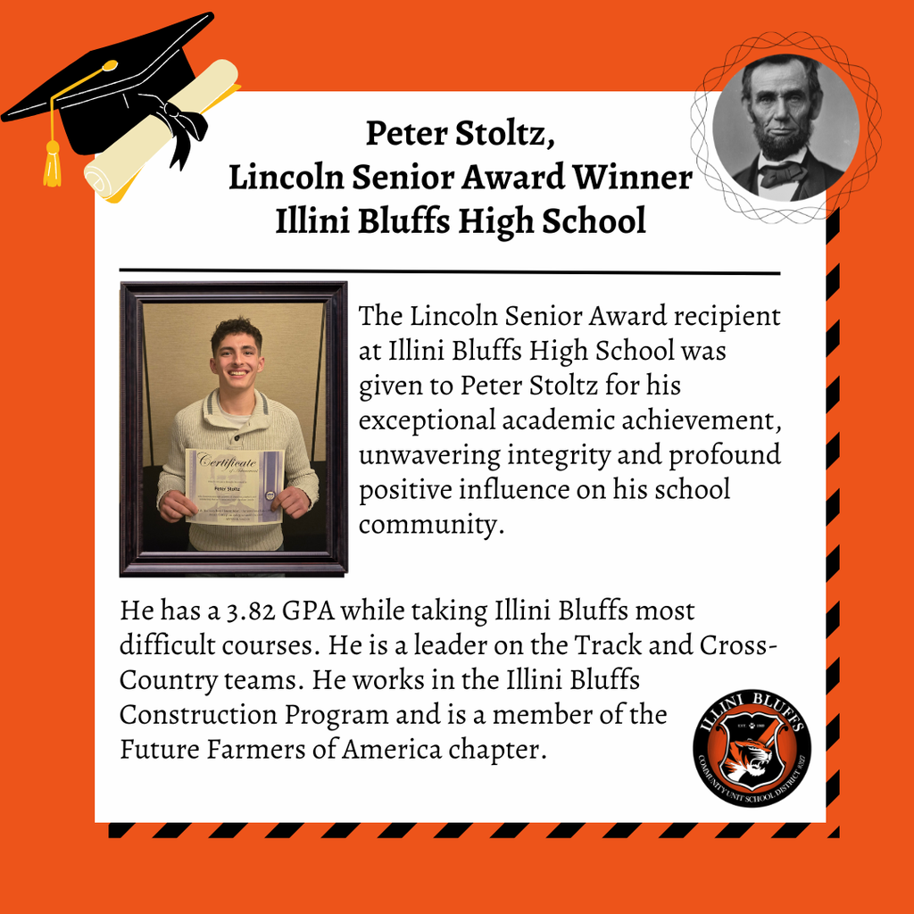 Peter Stoltz - Lincoln Senior Award Recipient