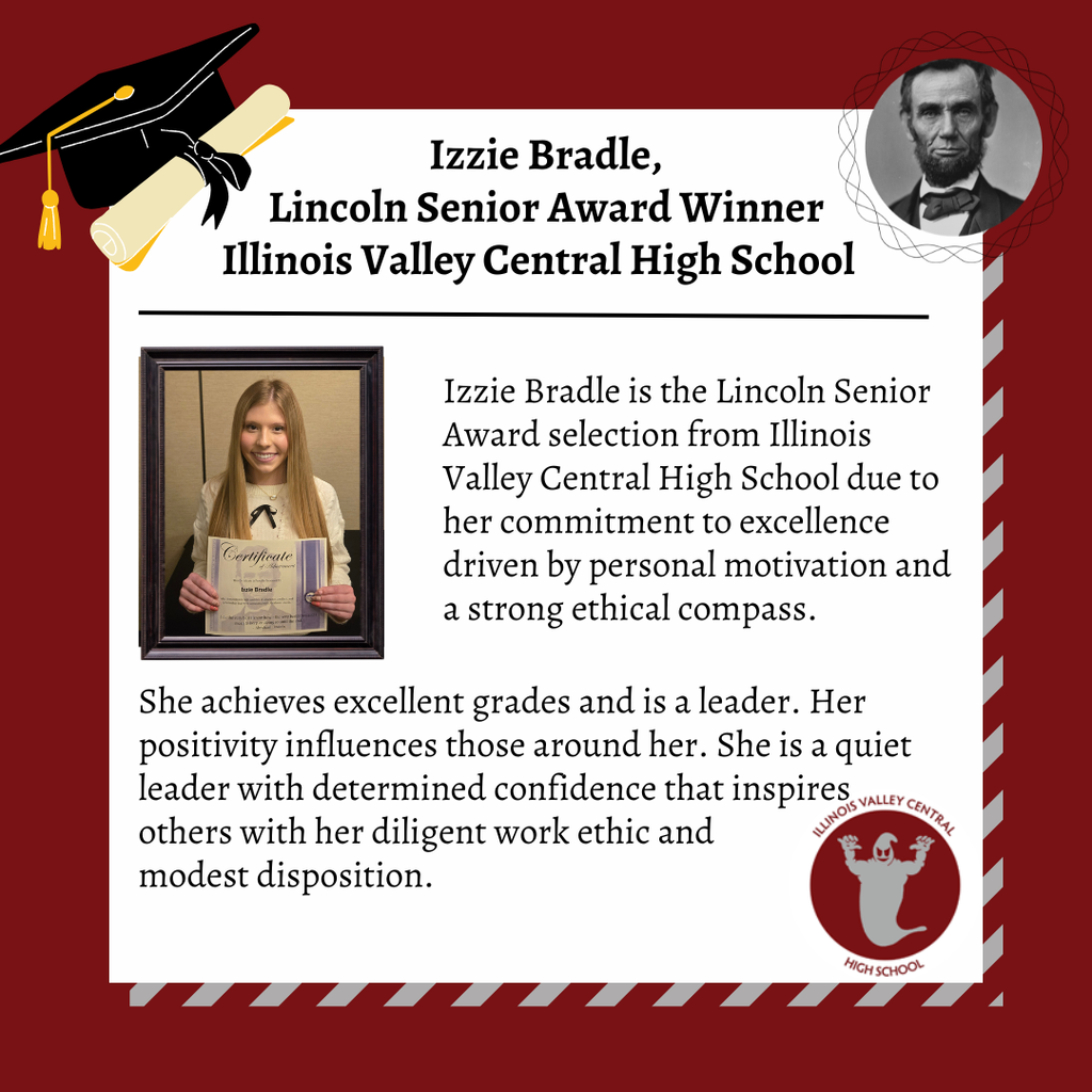Izzie Bradle Lincoln Senior Award Winner