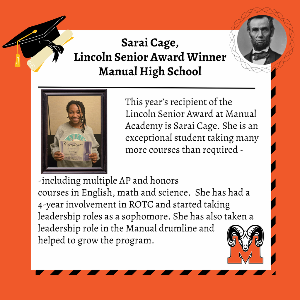 Sarai Cage - Lincoln Senior Award Winner