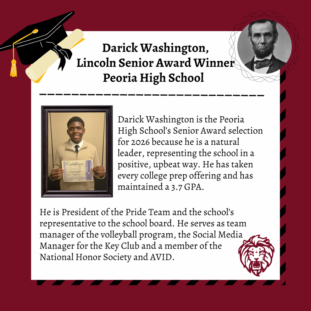 Darick Washington - Lincoln Senior Award Winner