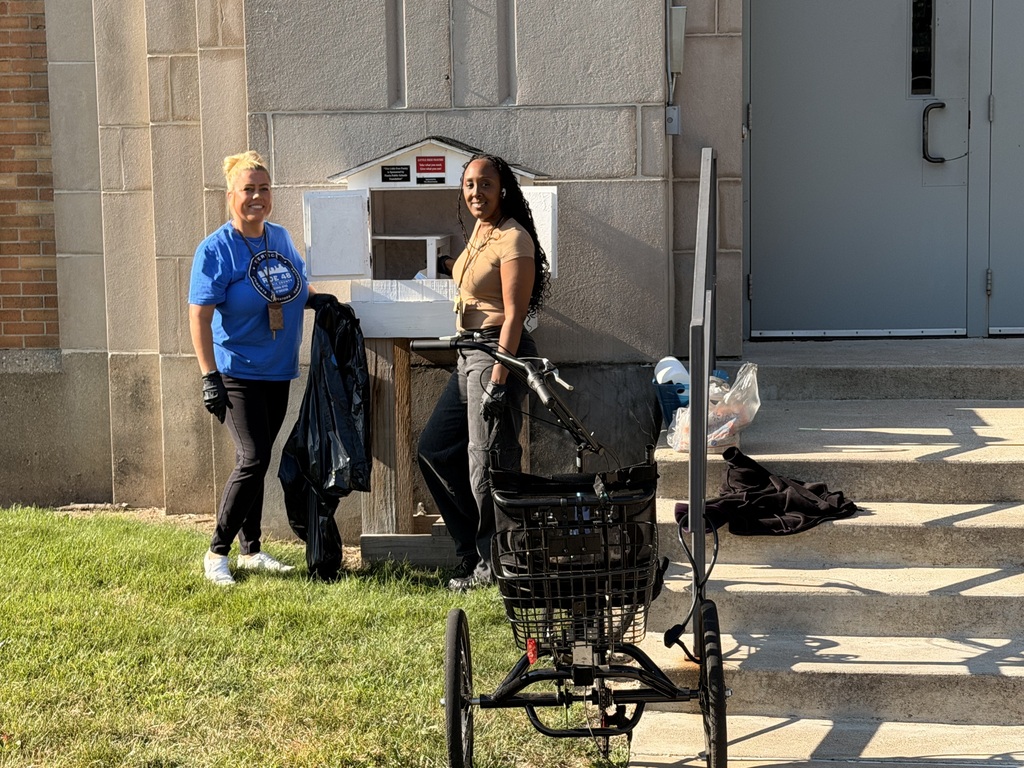 ROE team members cleaning PPS Little Food Pantries