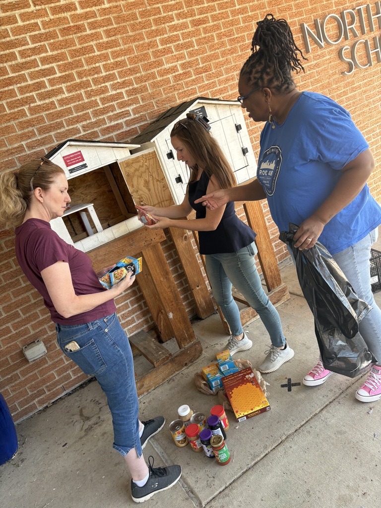 ROE team members cleaning PPS Little Food Pantries