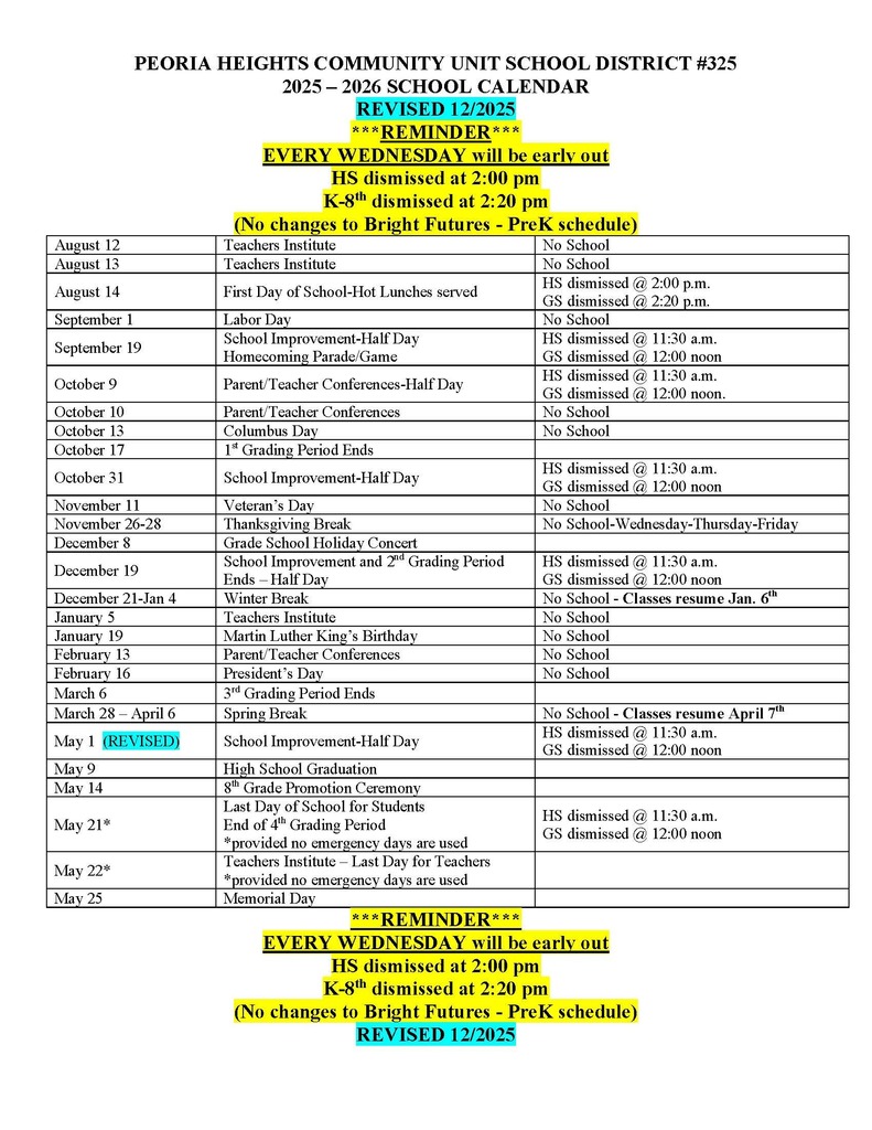 25-26 Revised calendar