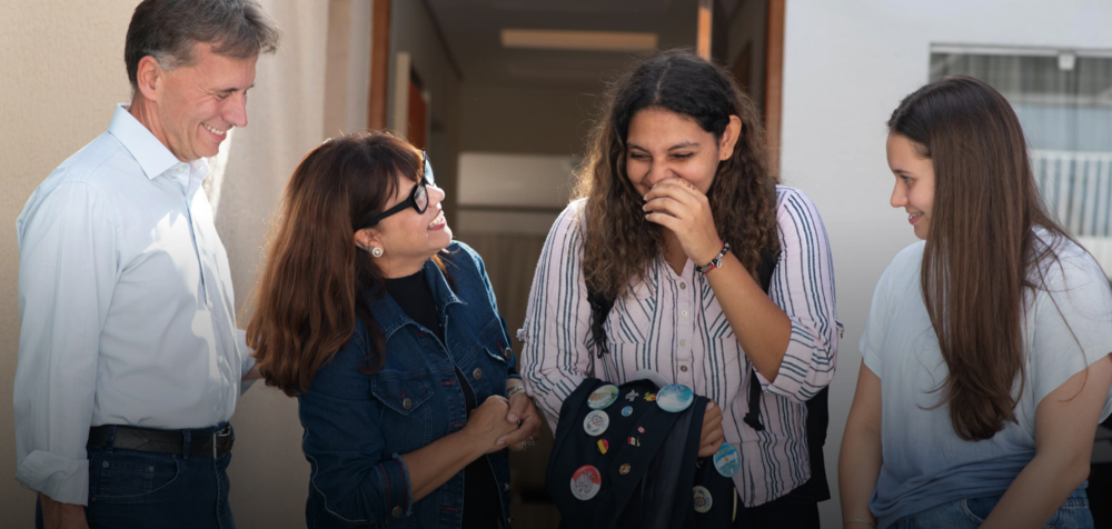 exchange student and host family