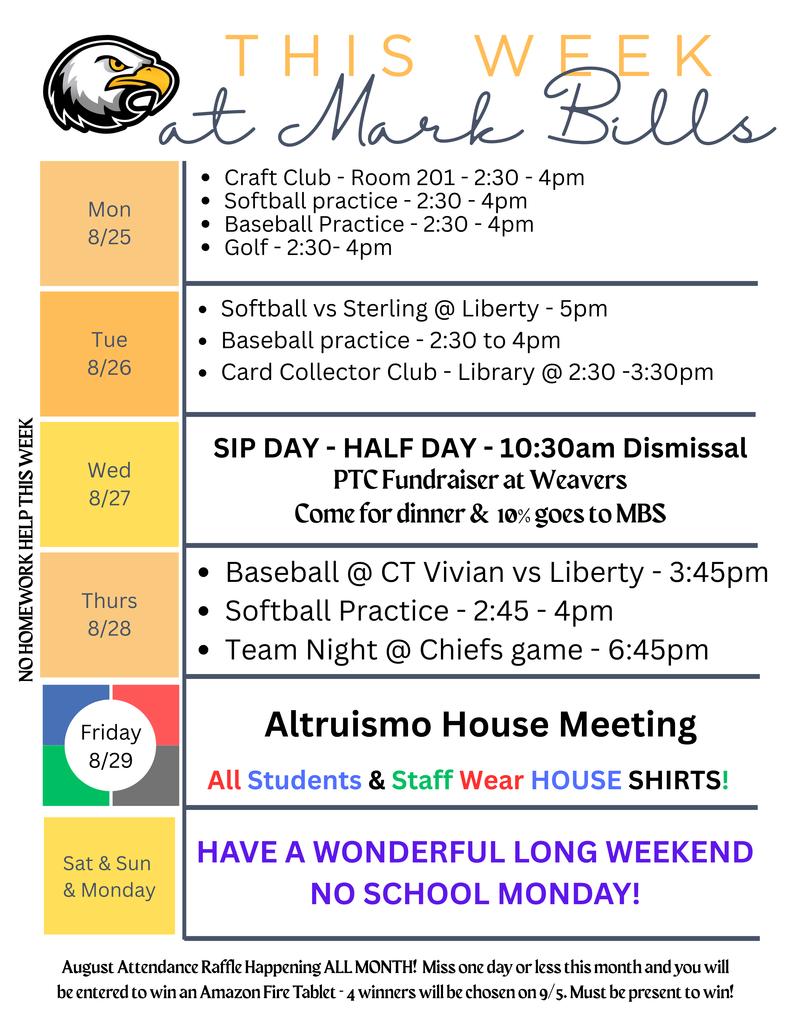 week schedule