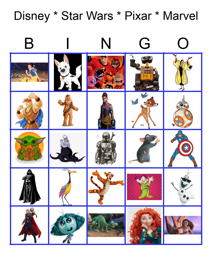 Disney bingo