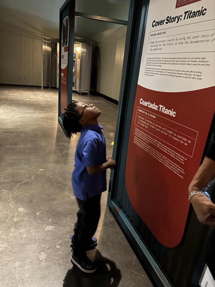 reading about the Titanic