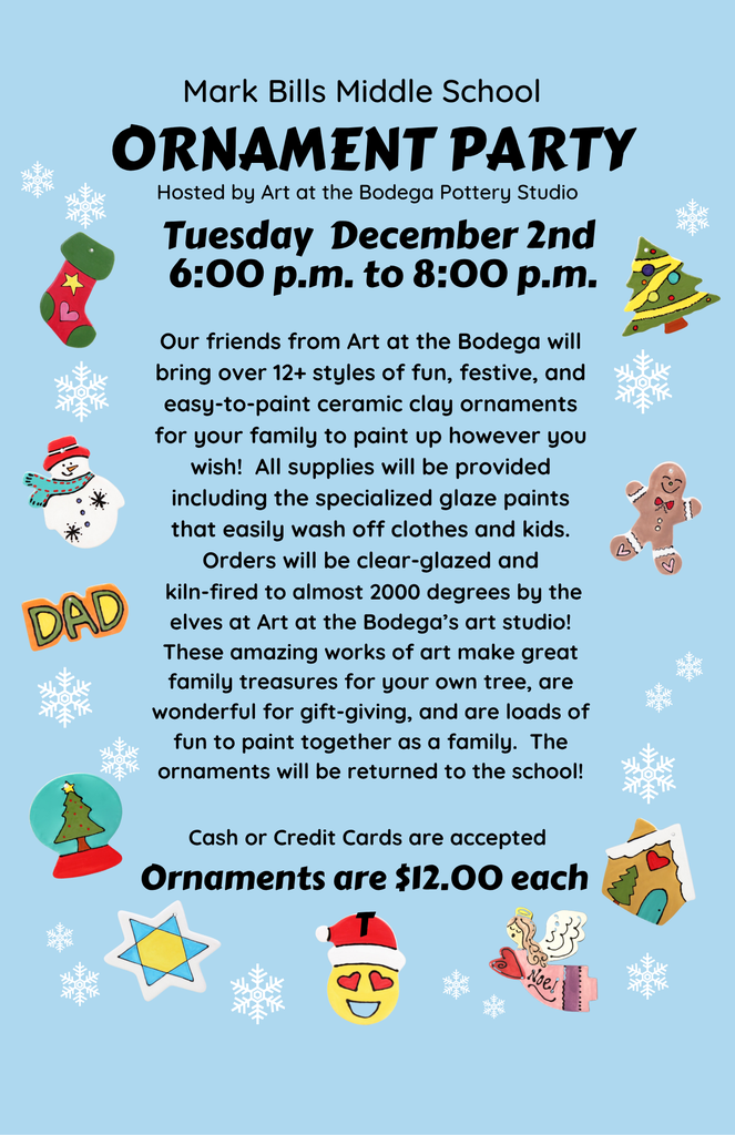 Mark Bills Ornament Flyer