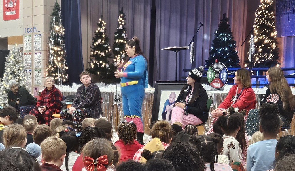 Cuddle Compassion Assembly with Family and Friends of Aaron Hunter