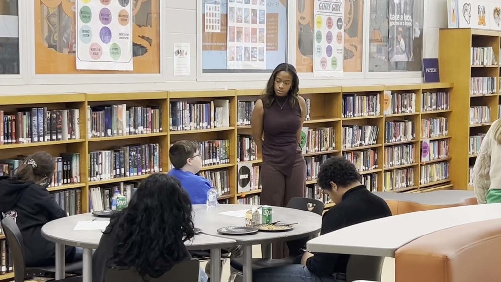 speaking to students