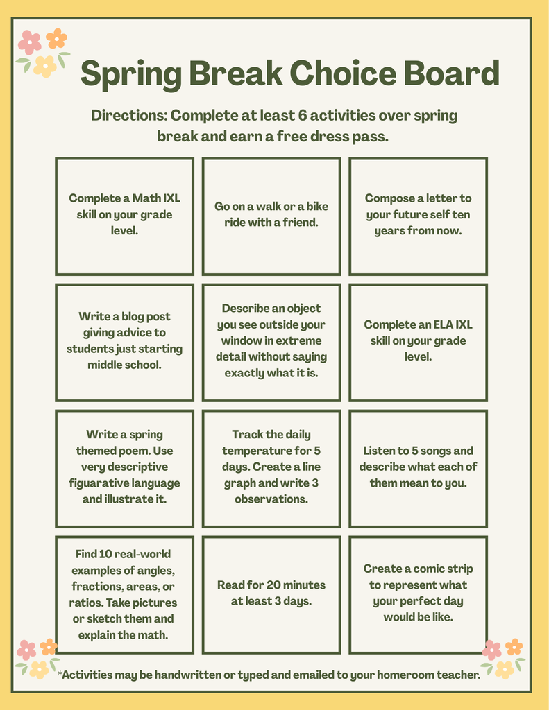 spring break challenge
