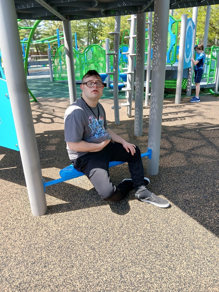 teen on playground