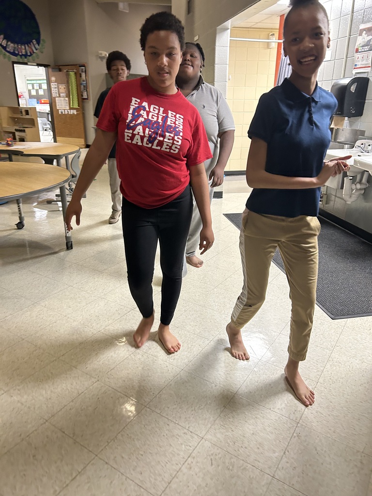 Students walking