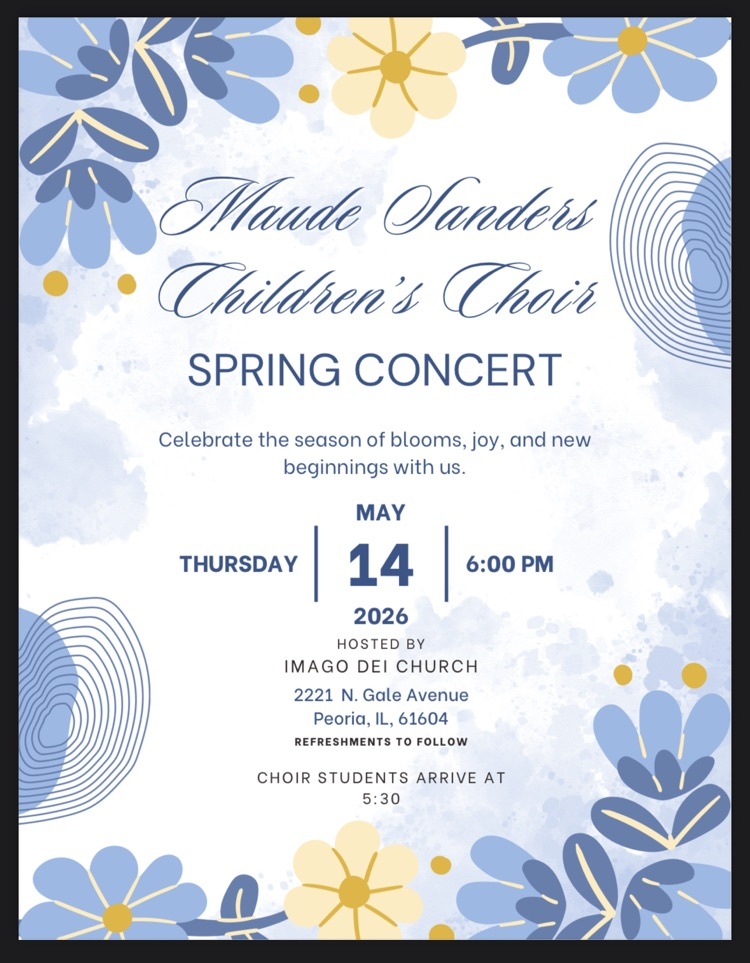 Choir Concert on May 14th!