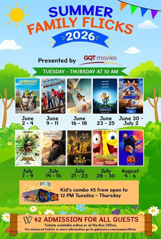 summer flicks for $2