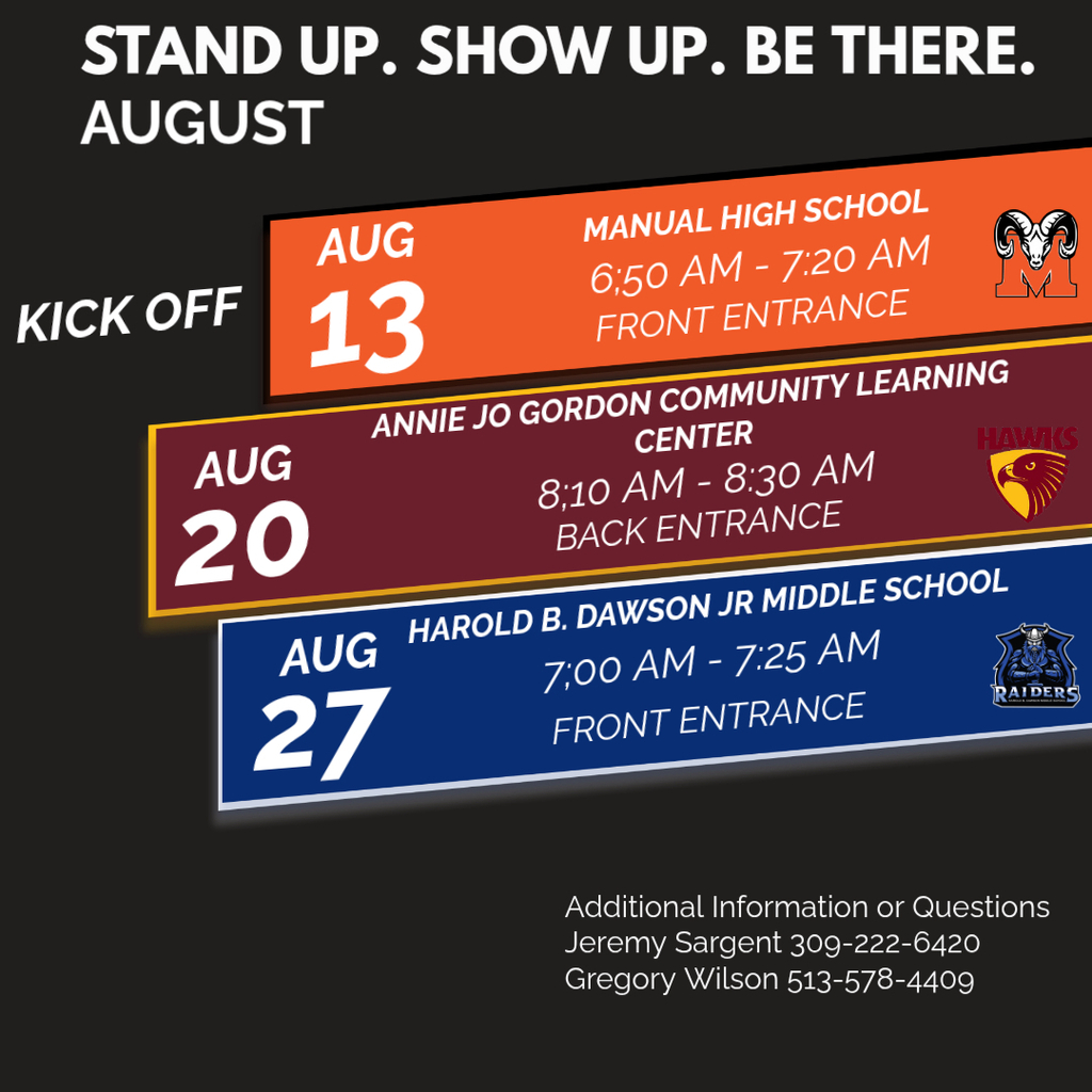 stand up show up be there