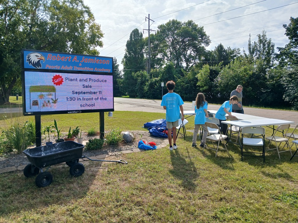 Set Up for Plant Sale