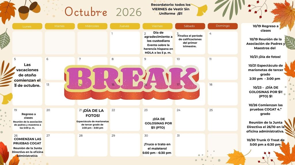 October Spanish 