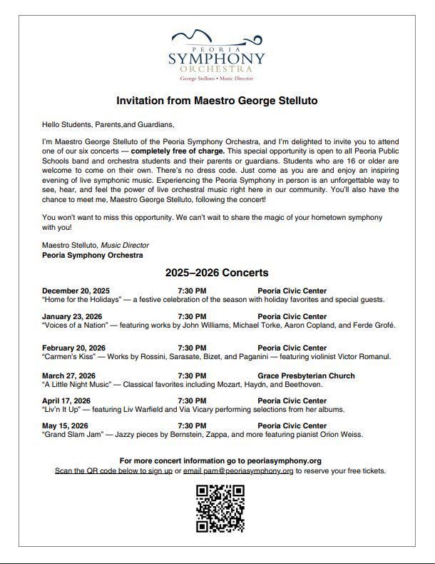 Peoria Symphony Invitation