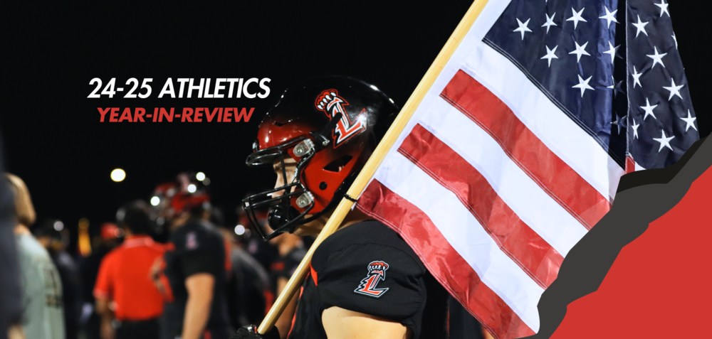 A banner image for the 24-25 Athletic Yearly Review