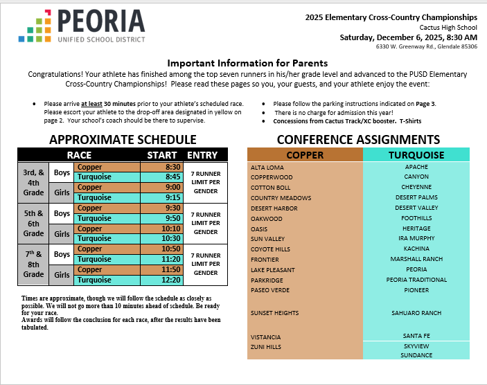 Schedule