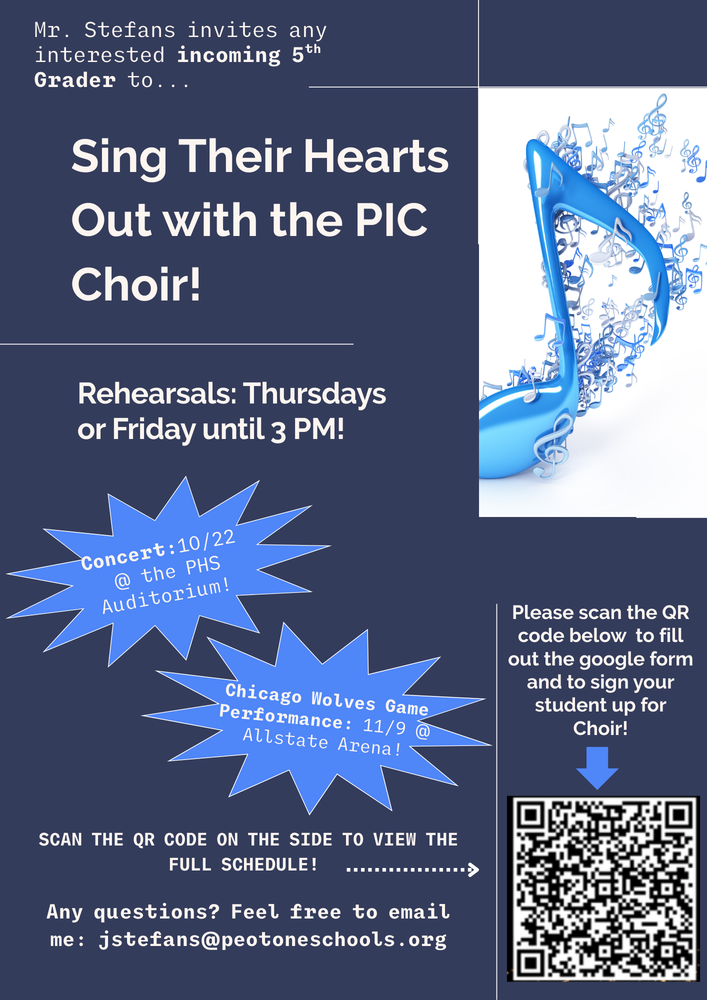 5th Grade Choir Sign Up