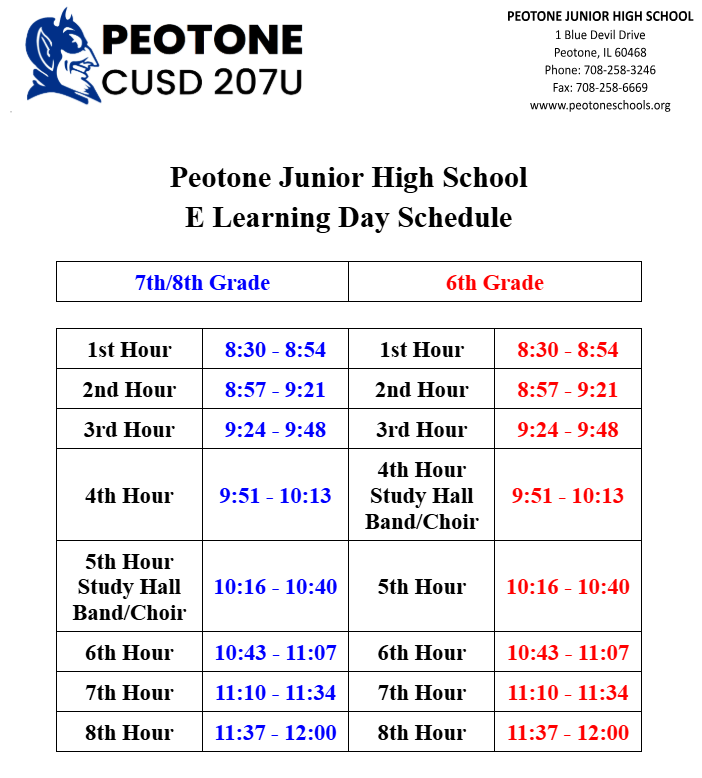 E Learning Schedule 11.10.25
