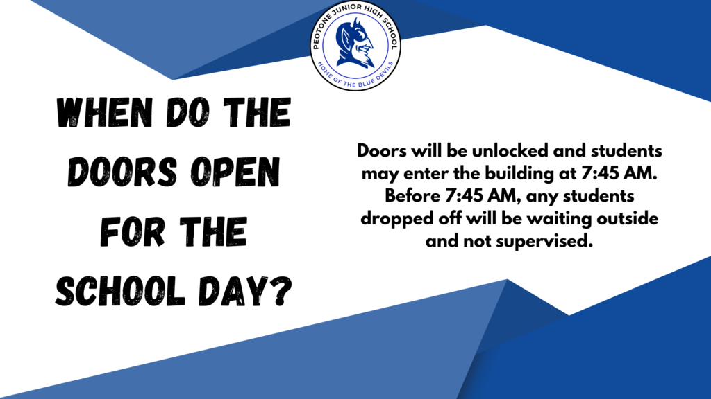When do the doors open for the school day?