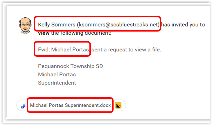 email warning