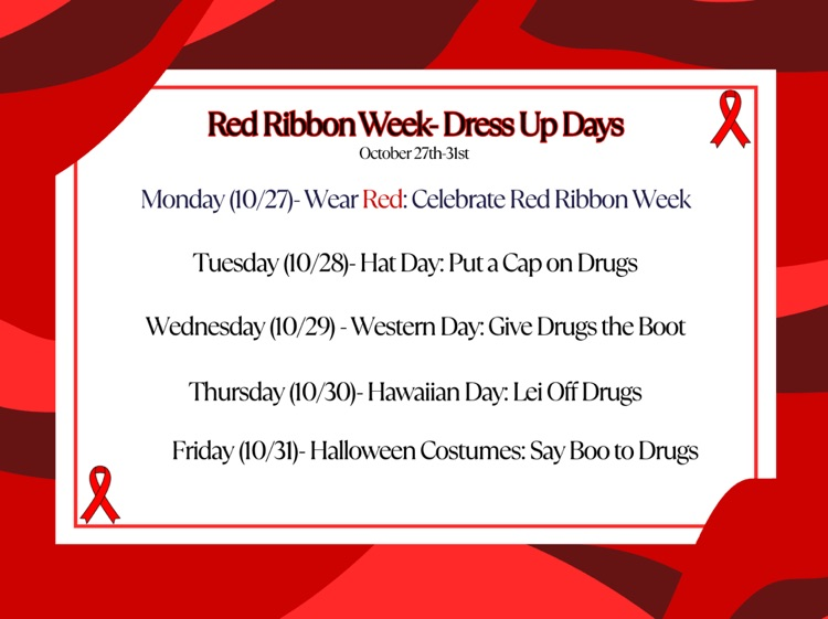 Red Ribbon Week:  Oct. 27-31, 2025