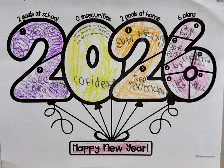 Mrs. Cornelius’ 2nd Graders kicked off the new year with a 2026 goal-setting activity. ✔️2 goals at schools ✔️0 insecurities ✔️2 goals at home ✔️6 plans #plainsmenpride