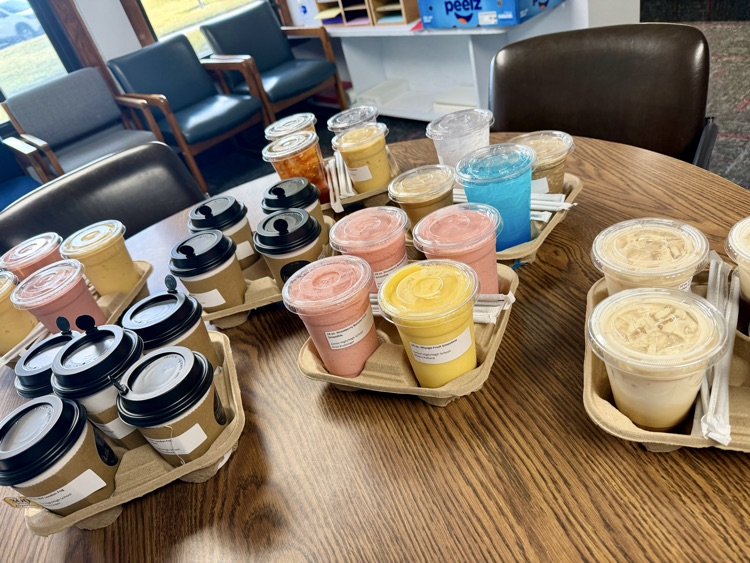 What a treat! Thanks to the PC Staff Morale Committee for organizing, Little Bluestem for making and Adams Insurance Advisors for paying for drinks for all @PCS_Pride staff members. This was a great way to start the day! #plainsmenpride