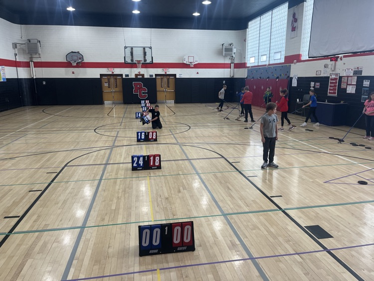 Elementary P.E. Mr. Hite swapped out the bowling lanes for shuffleboard! #lifetimesports