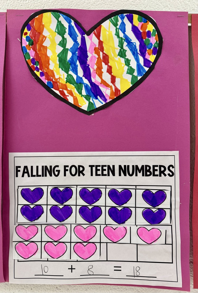 Kindergarten Valentine Math 🩷 #plainsmenpride