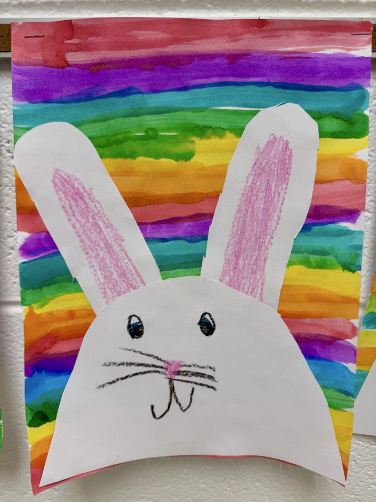 Spring artwork has sprung in the K-2 hallway at the Elementary. 🌷🐰 🐣   Reminder:  There is no school for PK-12 students on Friday, Apr. 3rd and Monday, Apr. 6th.