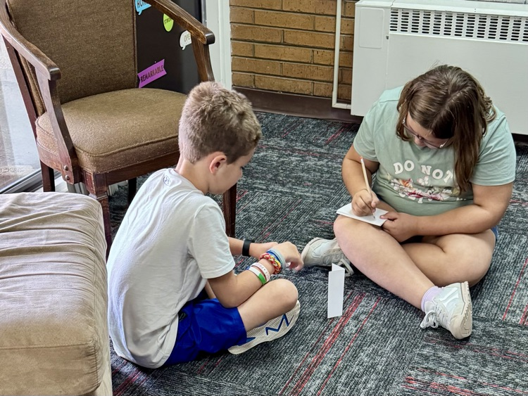 Science stem challenge. Students had to work with partners, writes similarities on notecards, and use those notecards to build the tallest tower. 