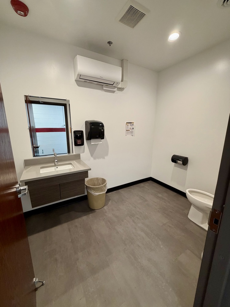 The new restrooms between Mrs. Balcom’s and Mr. Burge’s classrooms are officially finished! The restrooms were added as part of this summer’s remodel of the old kitchen area, making great use of the newly renovated space.