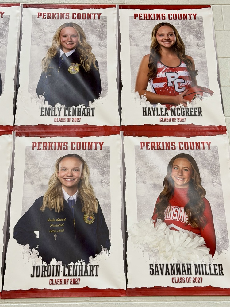 The senior banners are going up in the Main Gym. Many thanks to Katie Arndt; they look sharp! #plainsmenpride #ClassOf2027