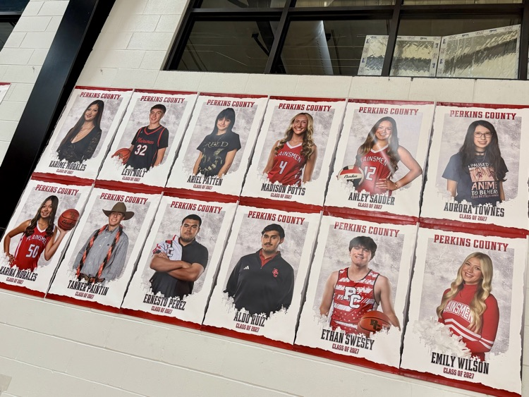 The senior banners are going up in the Main Gym. Many thanks to Katie Arndt; they look sharp! #plainsmenpride #ClassOf2027