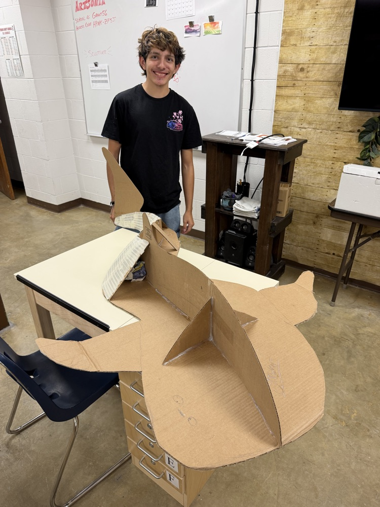 Sculpture: Cardboard Creations #SupportTheArts