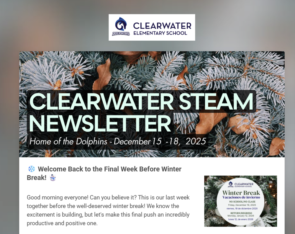 Clearwater Newsletter