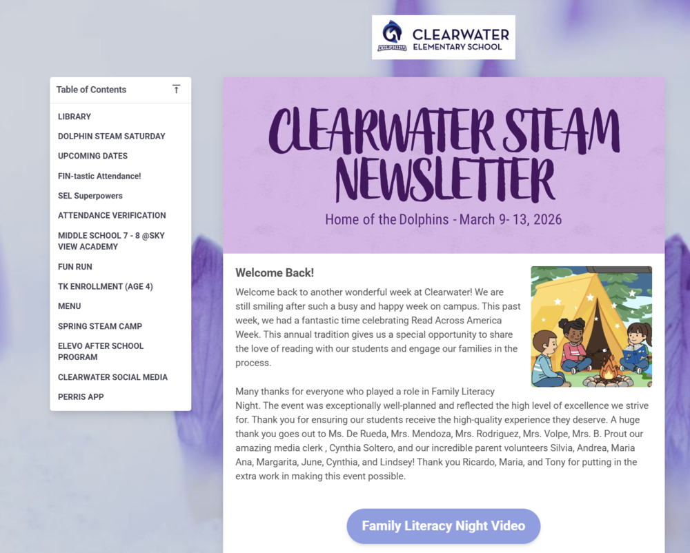 Clearwater Newsletter