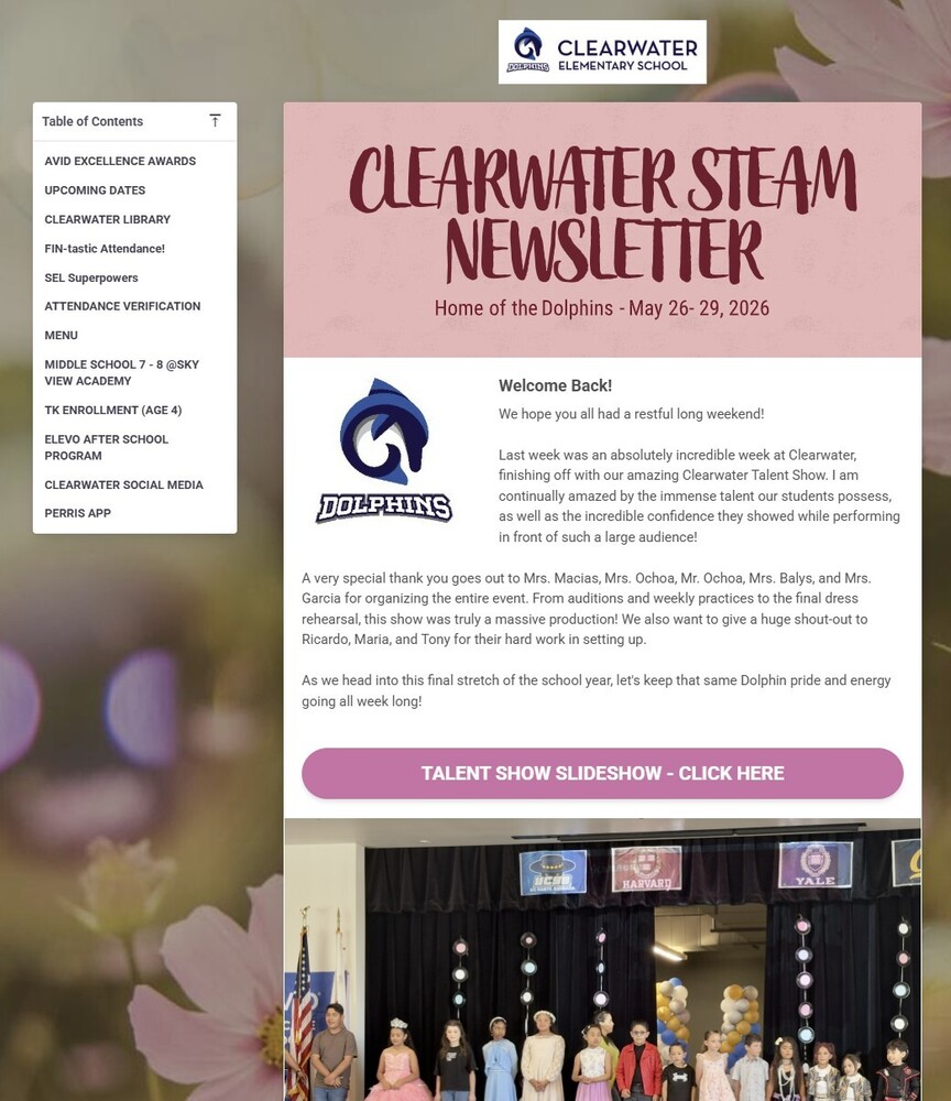 Clearwater Newsletter